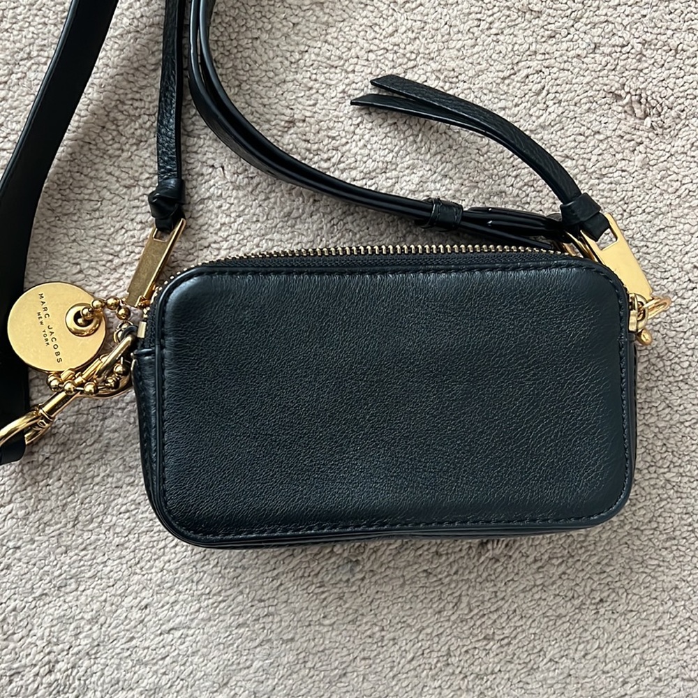 Marc Jacob camera crossbody bag black leather